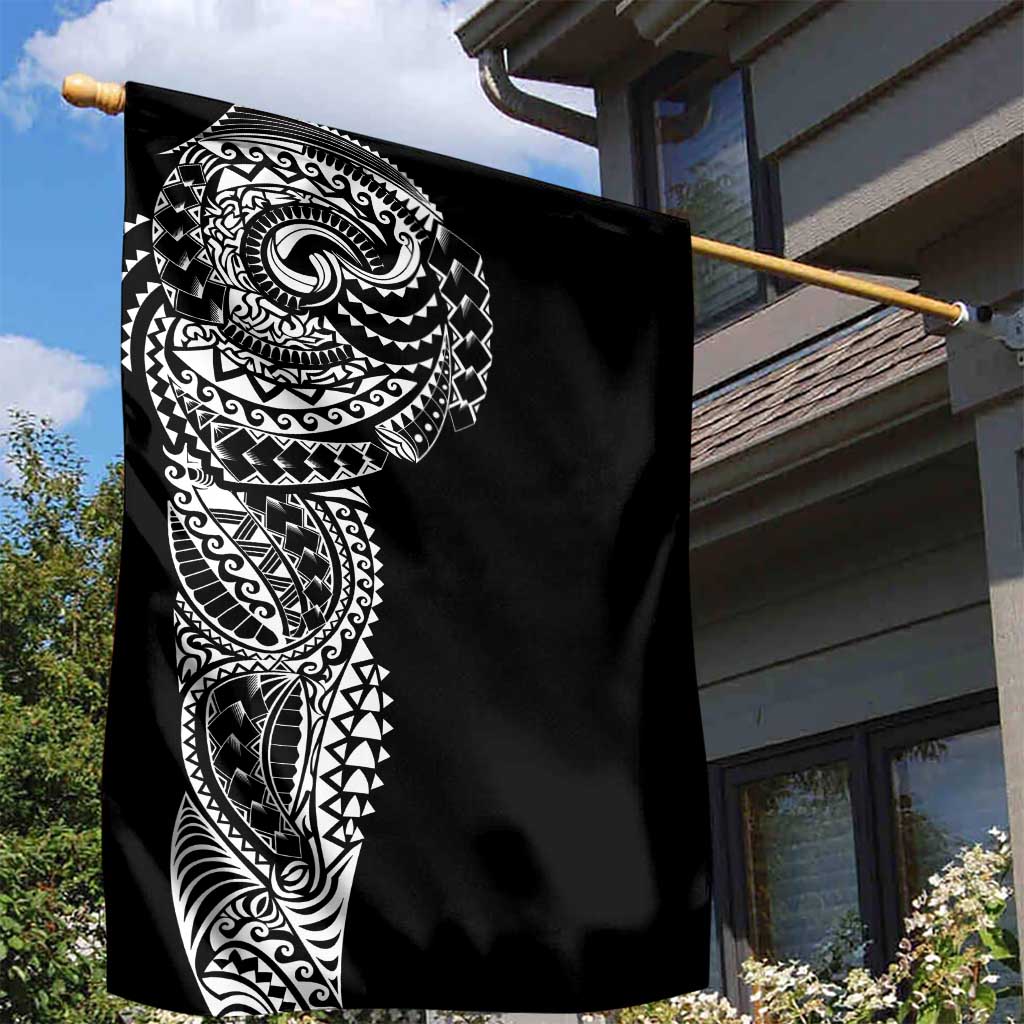 Polynesian Art Traditional Tattoo Garden Flag Simple Style