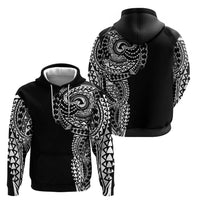 Polynesian Art Traditional Tattoo Zip Hoodie Simple Style