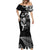 New Zealand Maori Warrior Rugby Mermaid Dress Silver Fern