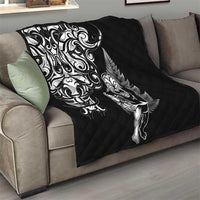 New Zealand Maori Warrior Rugby Quilt Silver Fern LT03 - Polynesian Pride