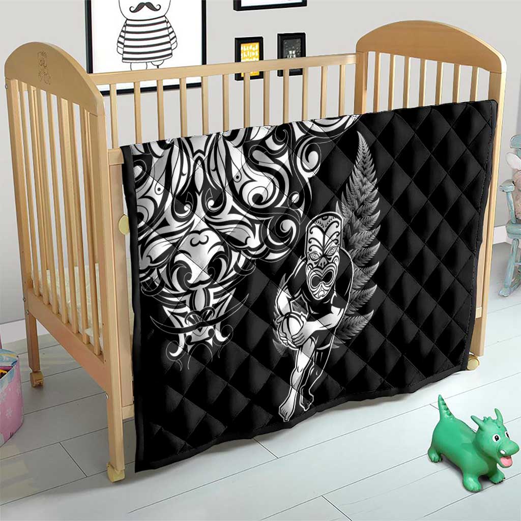 New Zealand Maori Warrior Rugby Quilt Silver Fern LT03 - Polynesian Pride