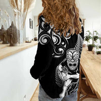 New Zealand Maori Warrior Rugby Women Casual Shirt Silver Fern LT03 - Polynesian Pride