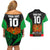 Custom PNG Mendi Muruks Rugby Couples Matching Off Shoulder Short Dress and Hawaiian Shirt The Cassowary Head and PNG Bird Polynesian Tattoo LT03 - Polynesian Pride