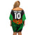 Custom PNG Mendi Muruks Rugby Off Shoulder Short Dress The Cassowary Head and PNG Bird Polynesian Tattoo LT03 - Polynesian Pride