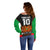 Custom PNG Mendi Muruks Rugby Off Shoulder Sweater The Cassowary Head and PNG Bird Polynesian Tattoo LT03 - Polynesian Pride