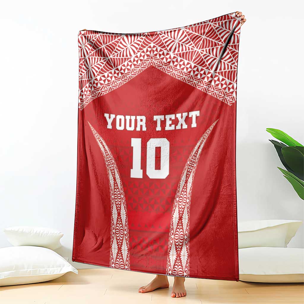Custom Tonga Pacific Rugby 2024 Blanket Ngatu Tribal Pattern
