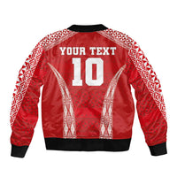 Custom Tonga Pacific Rugby 2024 Bomber Jacket Ngatu Tribal Pattern
