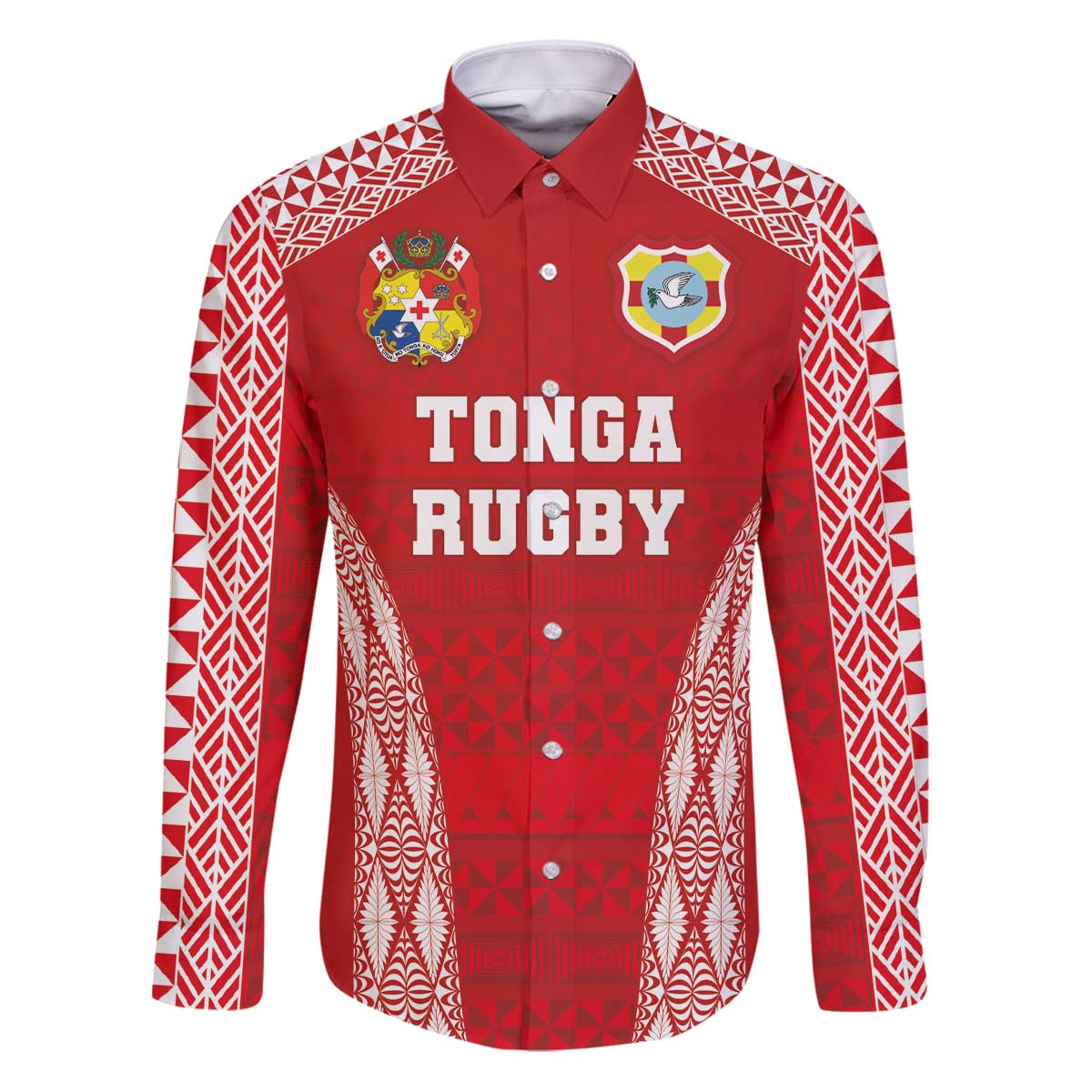 Custom Tonga Pacific Rugby 2024 Family Matching Puletasi and Hawaiian Shirt Ngatu Tribal Pattern