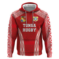 Custom Tonga Pacific Rugby 2024 Hoodie Ngatu Tribal Pattern LT03 Pullover Hoodie Red - Polynesian Pride