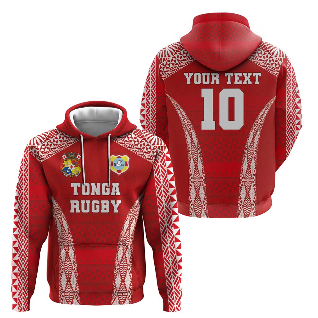 Custom Tonga Pacific Rugby 2024 Hoodie Ngatu Tribal Pattern LT03 - Polynesian Pride