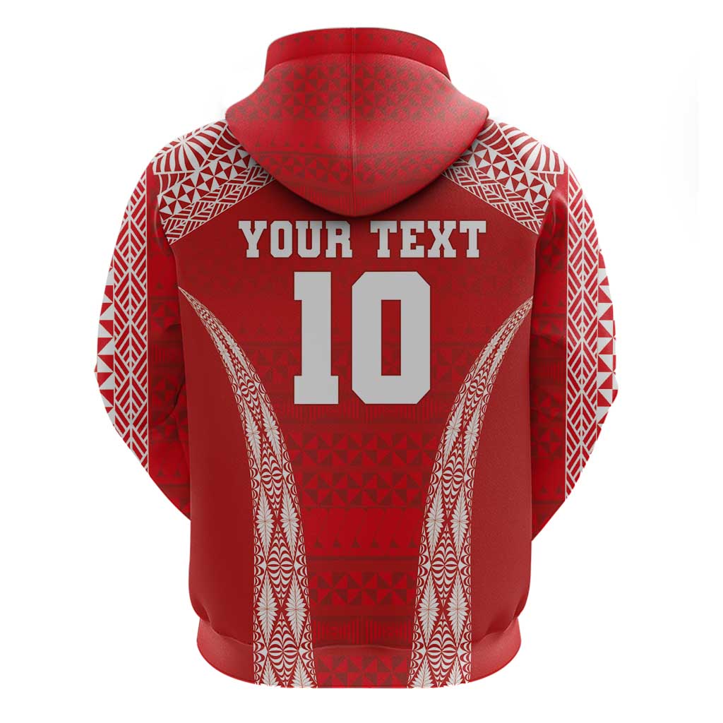 Custom Tonga Pacific Rugby 2024 Zip Hoodie Ngatu Tribal Pattern LT03 - Polynesian Pride