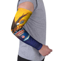 American Samoa Fautasi Arm Sleeves Bald Eage and Sailfish with Kakau Motifs LT03 - Polynesian Pride