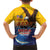 American Samoa Fautasi Kid Hawaiian Shirt Bald Eage and Sailfish with Kakau Motifs - Polynesian Pride