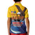 American Samoa Fautasi Kid Polo Shirt Bald Eage and Sailfish with Kakau Motifs - Polynesian Pride