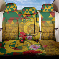 Melanesian Vanuatu Back Car Seat Cover With Tapa Tribal Pattern and Triangle Geometric Tricolor - Polynesian Pride