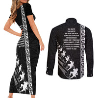 new-zealand-rugby-couples-matching-short-sleeve-bodycon-dress-and-long-sleeve-button-shirts-haka-dance-tribal-god-mask-maori-pattern