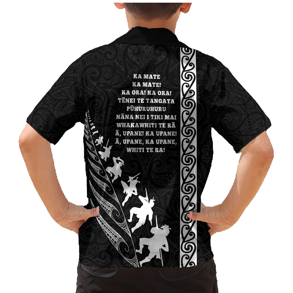 New Zealand Rugby Family Matching Mermaid Dress and Hawaiian Shirt Haka Dance Tribal God Mask Maori Pattern LT03 - Polynesian Pride