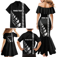 Custom New Zealand Rugby Family Matching Mermaid Dress and Hawaiian Shirt Haka Dance Tribal God Mask Maori Pattern LT03 - Polynesian Pride