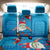 Hawaiian Santa Claus Snorkeling Back Car Seat Cover Kakau and Polynesian Pattern