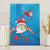 Hawaiian Santa Claus Snorkeling Canvas Wall Art Kakau and Polynesian Pattern