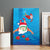 Hawaiian Santa Claus Snorkeling Canvas Wall Art Kakau and Polynesian Pattern