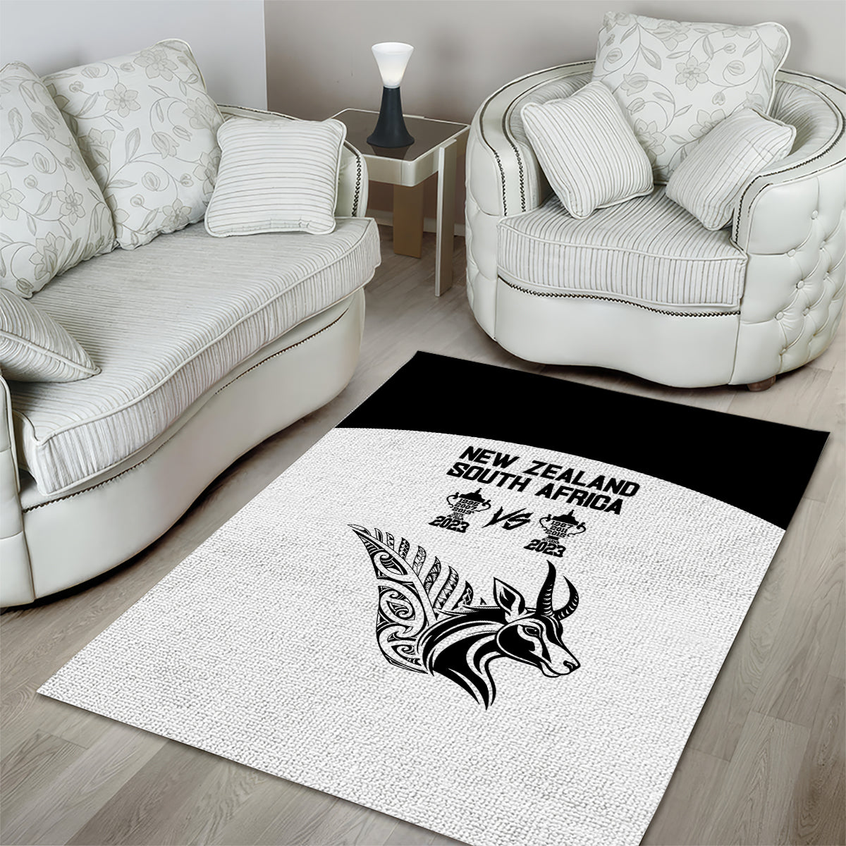 South Africa and New Zealand Area Rug Champion History Go Final 2023 Vintage Style LT03 - Polynesian Pride