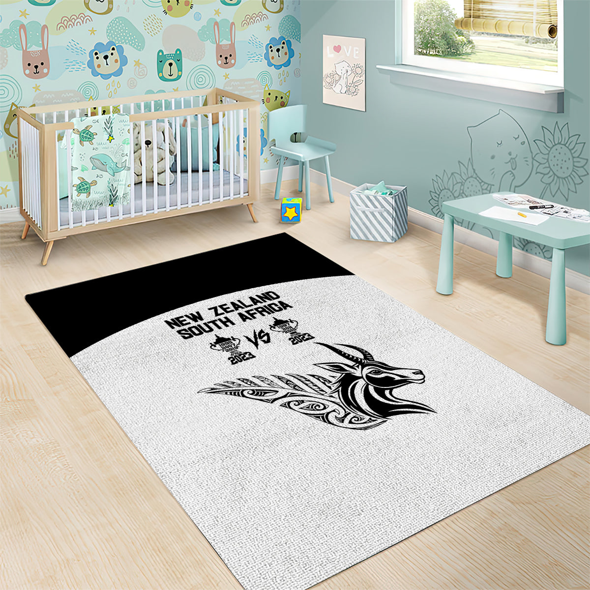 South Africa and New Zealand Area Rug Champion History Go Final 2023 Vintage Style LT03 - Polynesian Pride