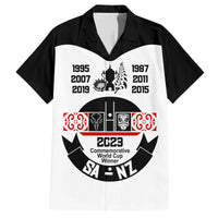 South Africa and New Zealand Family Matching Off Shoulder Maxi Dress and Hawaiian Shirt Champion History Go Final 2023 Vintage Style LT03 Dad's Shirt - Short Sleeve White - Polynesian Pride