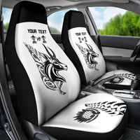 Personalised South Africa and New Zealand Car Seat Cover Champion History Go Final 2023 Vintage Style LT03 - Polynesian Pride