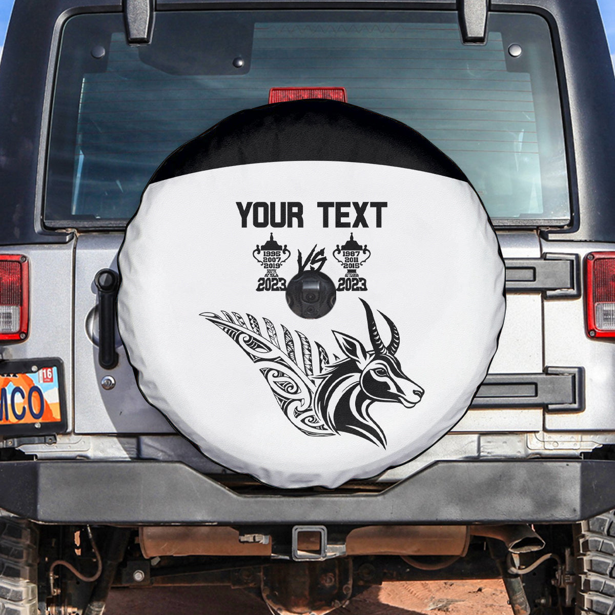 Personalised South Africa and New Zealand Spare Tire Cover Champion History Go Final 2023 Vintage Style LT03 - Polynesian Pride