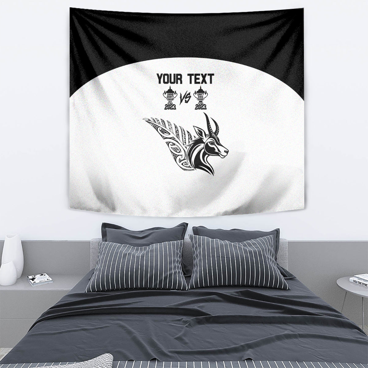 Personalised South Africa and New Zealand Tapestry Champion History Go Final 2023 Vintage Style LT03 - Polynesian Pride