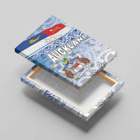 New Zealand Auckland Canvas Wall Art Auckland's Flag and Coat of Arms - Koru Art Maori Pattern