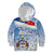 New Zealand Auckland Kid Hoodie Auckland's Flag and Coat of Arms - Koru Art Maori Pattern