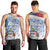 New Zealand Auckland Men Tank Top Auckland's Flag and Coat of Arms - Koru Art Maori Pattern