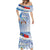 New Zealand Auckland Mermaid Dress Auckland's Flag and Coat of Arms - Koru Art Maori Pattern