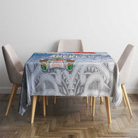 New Zealand Auckland Tablecloth Auckland's Flag and Coat of Arms - Koru Art Maori Pattern LT03 - Polynesian Pride