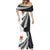 New Zealand Auckland Mermaid Dress Auckland's Emblem and Silver Ferns - Maori Art Tattoo