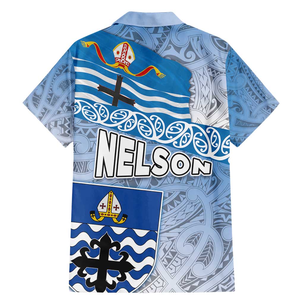 New Zealand Nelson Family Matching Off Shoulder Short Dress and Hawaiian Shirt Nelson's Flag and Seal - Maori Art Tattoo LT03 - Polynesian Pride