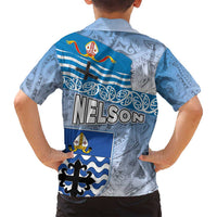 New Zealand Nelson Family Matching Tank Maxi Dress and Hawaiian Shirt Nelson's Flag and Seal - Maori Art Tattoo LT03 - Polynesian Pride