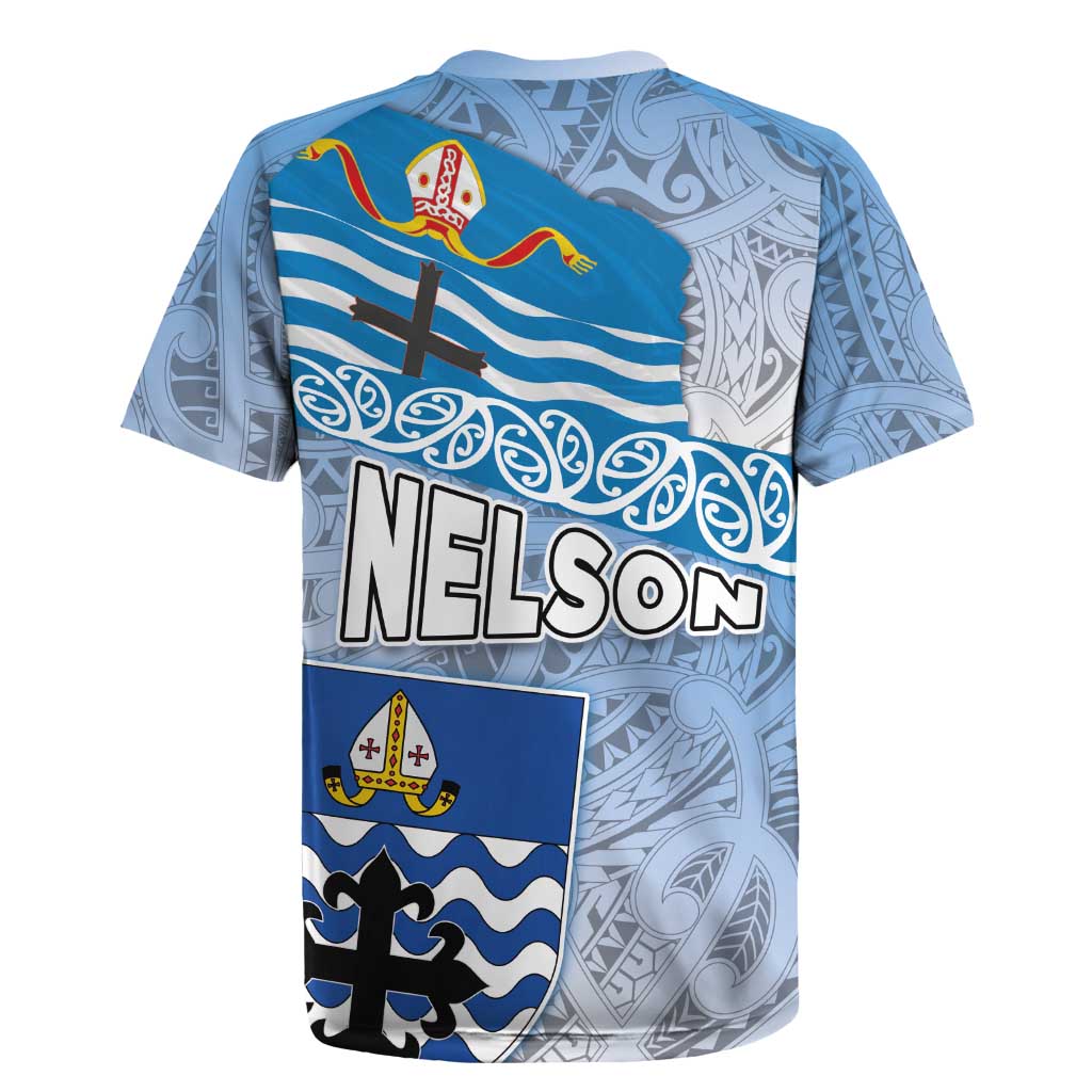 New Zealand Nelson Rugby Jersey Nelson's Flag and Seal - Maori Art Tattoo LT03 - Polynesian Pride