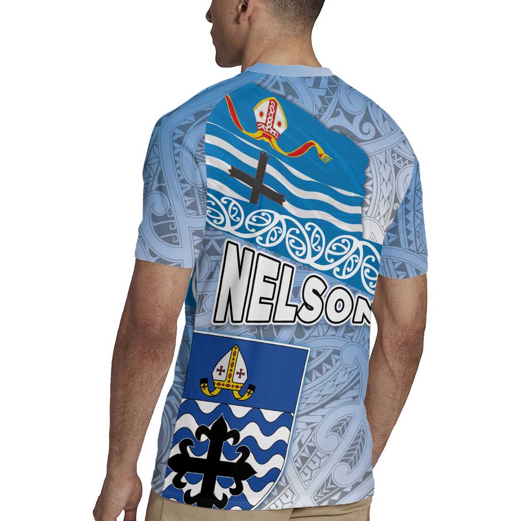 New Zealand Nelson Rugby Jersey Nelson's Flag and Seal - Maori Art Tattoo LT03 - Polynesian Pride