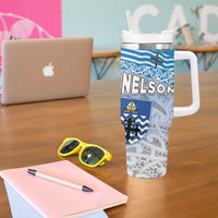 New Zealand Nelson Tumbler With Handle Nelson's Flag and Seal - Maori Art Tattoo LT03 - Polynesian Pride
