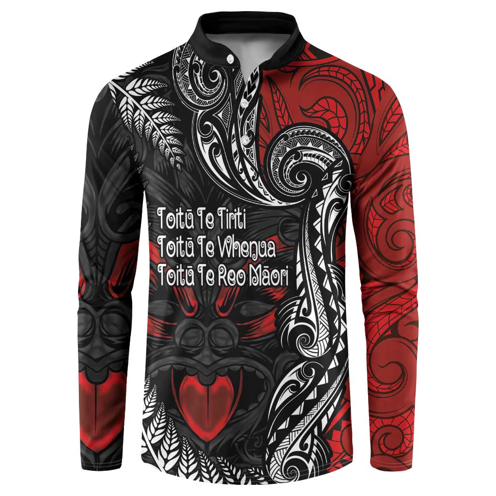 Aotearoa Toitu Te Tiriti Button Sweatshirt New Zealand Honour the Treaty - Te Tiriti Is Us