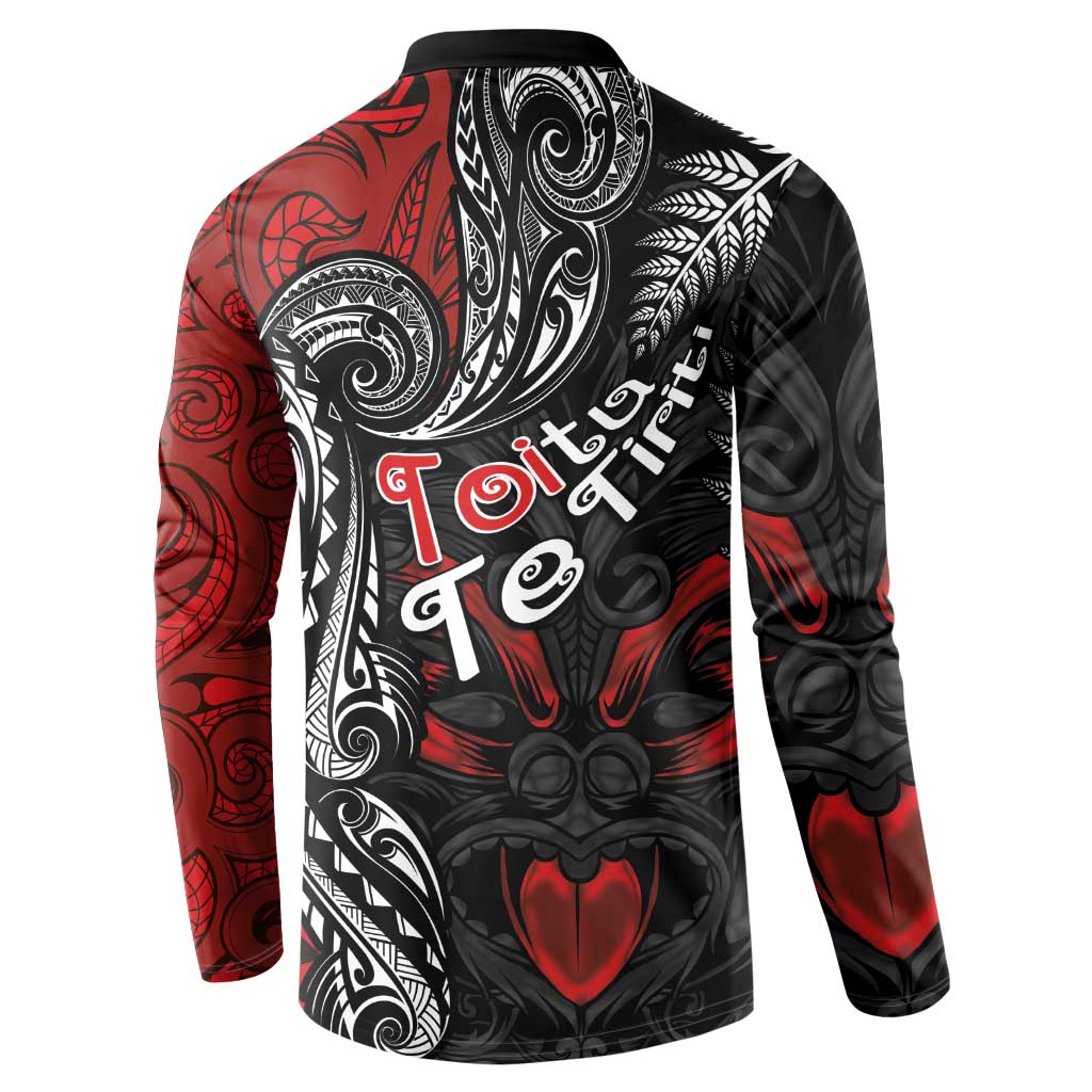 Aotearoa Toitu Te Tiriti Button Sweatshirt New Zealand Honour the Treaty - Te Tiriti Is Us LT03 - Polynesian Pride