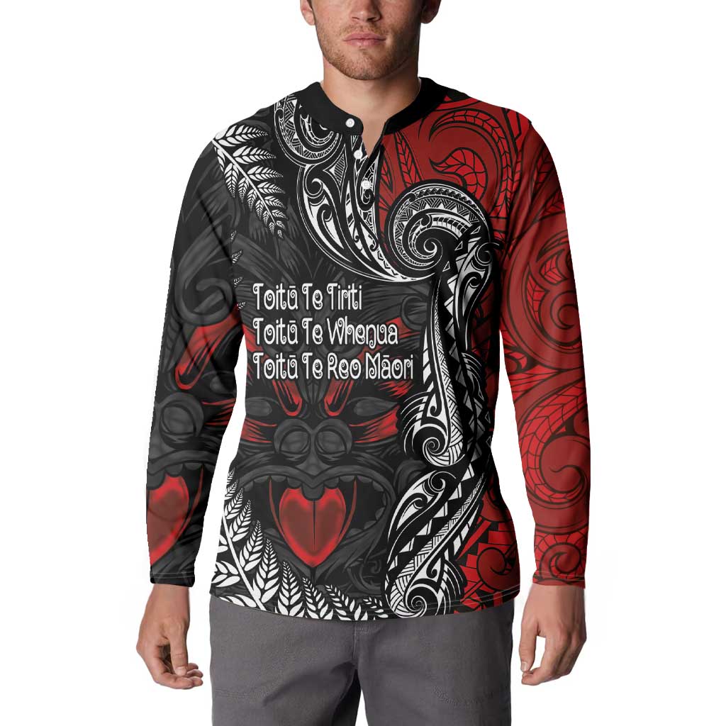 Aotearoa Toitu Te Tiriti Button Sweatshirt New Zealand Honour the Treaty - Te Tiriti Is Us LT03 - Polynesian Pride