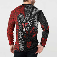 Aotearoa Toitu Te Tiriti Button Sweatshirt New Zealand Honour the Treaty - Te Tiriti Is Us LT03 - Polynesian Pride