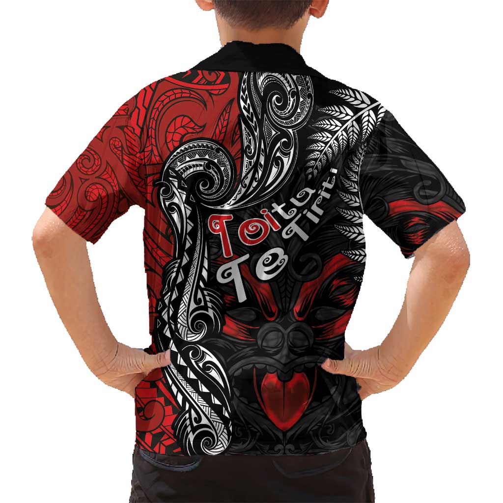 Aotearoa Toitu Te Tiriti Family Matching Off Shoulder Maxi Dress and Hawaiian Shirt New Zealand Honour the Treaty - Te Tiriti Is Us LT03 - Polynesian Pride