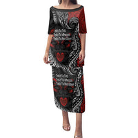 Aotearoa Toitu Te Tiriti Family Matching Puletasi and Hawaiian Shirt New Zealand Honour the Treaty - Te Tiriti Is Us LT03 Mom's Dress Red - Polynesian Pride