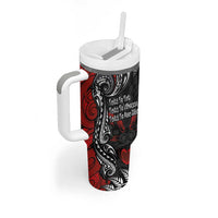 Aotearoa Toitu Te Tiriti Tumbler With Handle New Zealand Honour the Treaty - Te Tiriti Is Us LT03 - Polynesian Pride