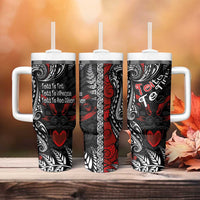 Aotearoa Toitu Te Tiriti Tumbler With Handle New Zealand Honour the Treaty - Te Tiriti Is Us LT03 - Polynesian Pride